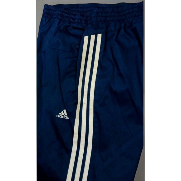 Adidas Climalite Blue White 3-Stripes Track Pants Men’s M Zip Ankle EUC - Picture 11 of 14